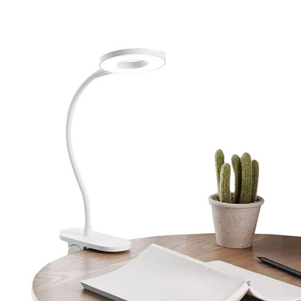 Rechargeable clip on LED desk lamp, wireless dimmable reading light for bed, study and camping, 25 hours