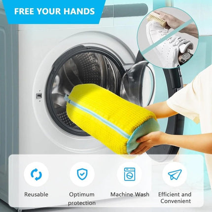Mesh Laundry Bag for Shoes, Zippered Shoe Washing Machine Bag – image 4