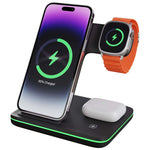Tuzwa 3-in-1 Wireless Charging Station – Multi-Device Charger Dock for iPhone, Watch & AirPods with Simultaneous Charging & Overcharge Protection