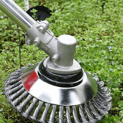 Weed Trimmer Blade Steel Wire Wheel, Round Edge Weed Eater Blade and Weed Trimmer Head, Grass Trimmer Blade for Bush Clearing