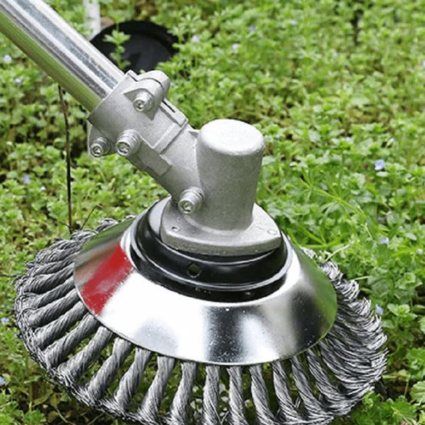 Weed Trimmer Blade Steel Wire Wheel, Round Edge Weed Eater Blade and Weed Trimmer Head, Grass Trimmer Blade for Bush Clearing