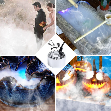 Ultrasonic Mist Maker with LED Lights, Pond Fogger for Water Features