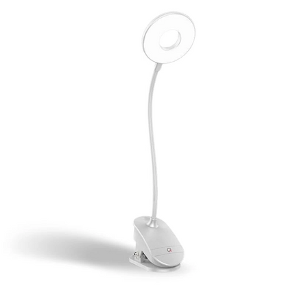 Rechargeable clip on LED desk lamp, wireless dimmable reading light for bed, study and camping, 25 hours