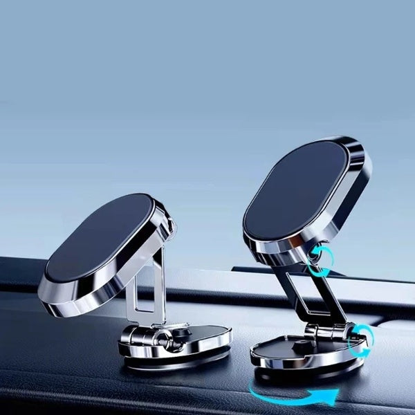 Magnetic Car Phone Holder, Phone Holder for Car Dashboard, Foldable Car Phone Mount with 720 Degree Adjustable Swivel