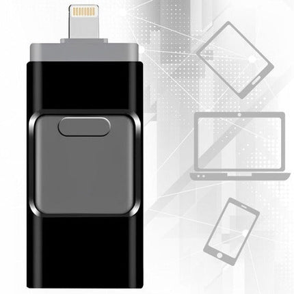 4 in 1 USB Flash Drive 32GB for iPhone, Android and PC, Photo Stick Memory Stick with Lightning, USB-C, Micro USB and USB-A