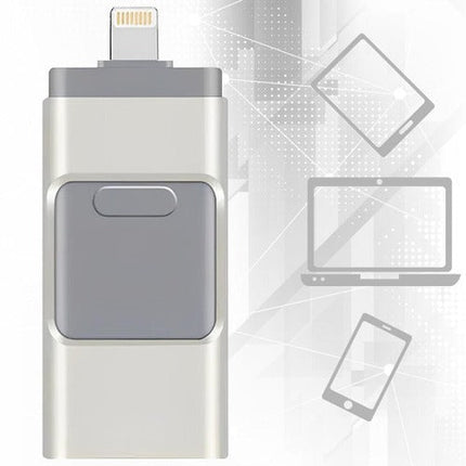 4 in 1 USB Flash Drive 32GB for iPhone, Android and PC, Photo Stick Memory Stick with Lightning, USB-C, Micro USB and USB-A
