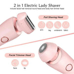 Tuzwa Women's Electric Shaver – IPX7 Wet & Dry Cordless Razor with Dual Heads, 3-Layer Floating Blades, LCD & 120-Min Runtime
