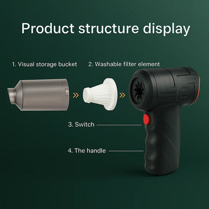 Cordless Car Vacuum, Lightweight Pet Hair Vacuum for Car and Home