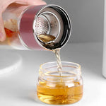 Tuzwa Tea Infuser Bottle – 14.5 oz Double-Layer Loose Leaf Tea Tumbler with Removable Strainer & Screw-On Lid for Hot or Cold Drinks