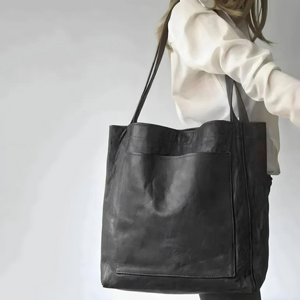 Women's Leather Satchel Shoulder Bag, Handcrafted PU Handbag with Double Straps for Work, Shopping and Travel