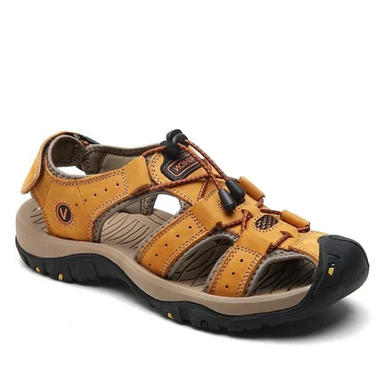 Mens Sandals, Outdoor Comfort Sandals with Arch Support, Orthopedic Sandals for Walking with Adjustable Straps