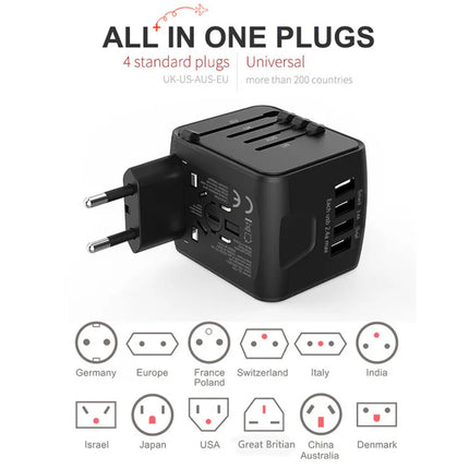 Compact Travel Power Adapter, International Plug Adapter for 150+ Countries – image 7