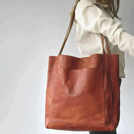Women's Leather Satchel Shoulder Bag, Handcrafted PU Handbag with Double Straps for Work, Shopping and Travel