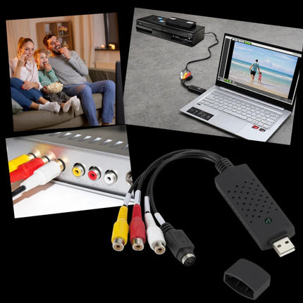VHS to Digital Converters, VHS to DVD Converter, USB Video Capture Device, RCA to USB Adapter, Windows Linux Mac Support
