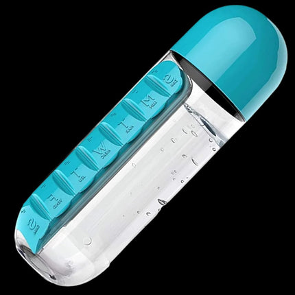 Water Bottle with Pill Holder, Portable 20 oz Water Bottle
