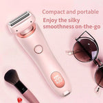Tuzwa Women's Electric Shaver – IPX7 Wet & Dry Cordless Razor with Dual Heads, 3-Layer Floating Blades, LCD & 120-Min Runtime