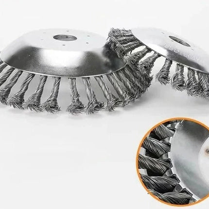 Wire Brush Wheel for Weeds and Moss – image 4