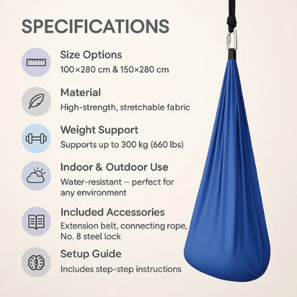 Sensory Swing Hammock for Kids and Adults, Autism Swing Holds 300 kg – image 7