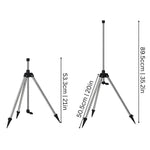 Tuzwa 360° Lawn Sprinkler with Adjustable Tripod – Dual Nozzle Rotating Garden Sprinkler with Adjustable Spray Range & 4 Hose Connectors