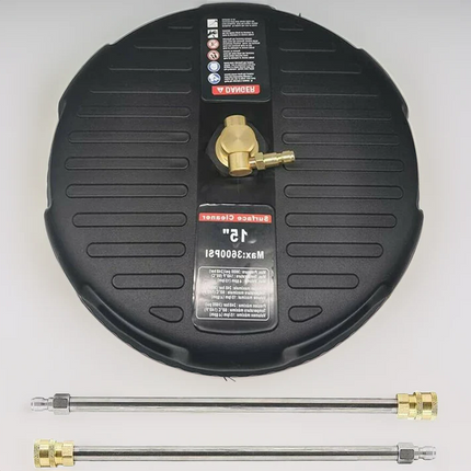 Pressure Washer Surface Cleaner 15 Inch, 2 Extension Wands – image 4