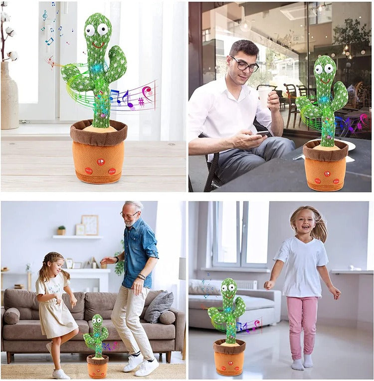 Tuzwa Dancing Cactus Toy – Sound-Activated Talking & Repeating Musical Toy with Dancing Motion for Kids