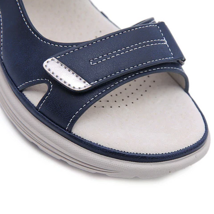 Womens Orthopedic Platform Sandals Adjustable Straps Ergonomic Summer Walking Shoes Nude Blue Black