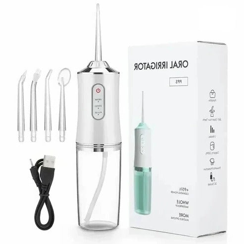 Tuzwa Cordless Water Flosser – Rechargeable Oral Irrigator with 30–110 PSI, 3 Modes, 10.1 Oz Tank & USB-C Charging