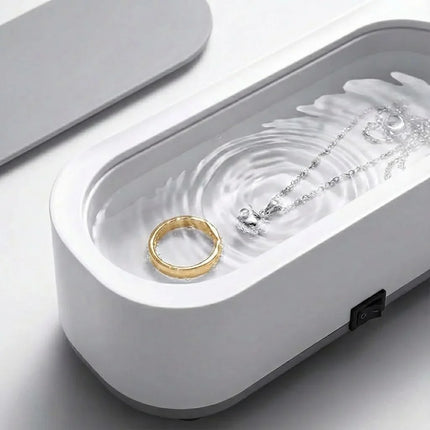 Tuzwa Compact Ultrasonic Cleaner – Adjustable Frequency Jewelry Cleaning Machine for Watches, Glasses & Small Items