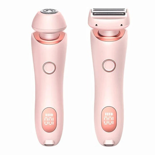 Tuzwa Women's Electric Shaver – IPX7 Wet & Dry Cordless Razor with Dual Heads, 3-Layer Floating Blades, LCD & 120-Min Runtime