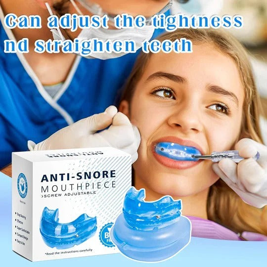 Tuzwa Adjustable Anti-Snore Mouthpiece – Custom Moldable Snoring Mouthpiece with Screw-Based Fit Control, Washable & Reusable Design