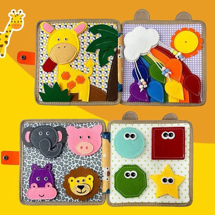 Sensory Activity Story Book for Toddlers, Quiet Activity Book with Buttons and Zippers – image 8