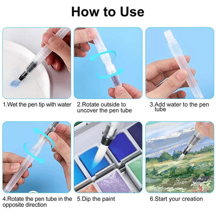 Watercolor Paint Set with 50 Colors, Travel Watercolor Set with Water Brush – image 4