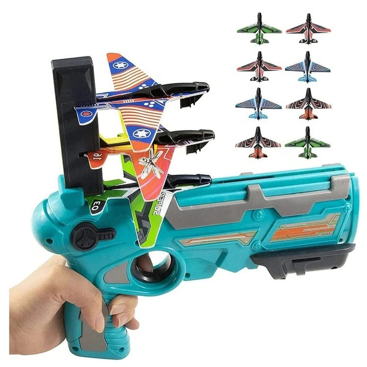 Tuzwa Airplane Launcher Toy – Manual Flying Glider Plane with Easy-Fire Launcher for Indoor & Outdoor Active Play