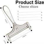 Tuzwa Adjustable Cheese Slicer – Wire Cheese Cutter with Thickness Control up to 3/8 Inch for Kitchen Food Preparation