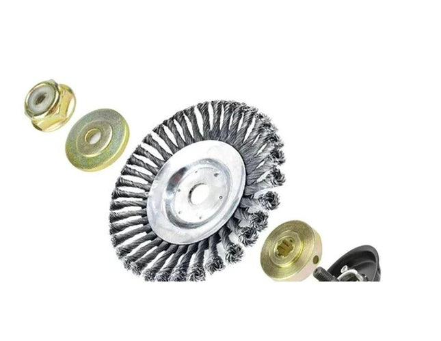 Wire Brush Wheel for Weeds and Moss, Weed Eater Attachment for Trimmers
