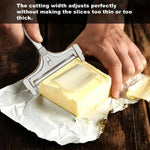 Tuzwa Adjustable Cheese Slicer – Wire Cheese Cutter with Thickness Control up to 3/8 Inch for Kitchen Food Preparation