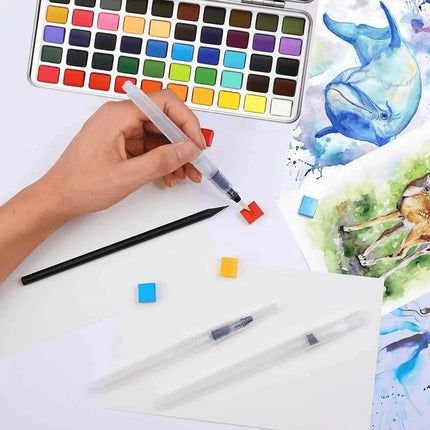 Watercolor Paint Set with 50 Colors, Portable Watercolor Palette for Artists