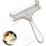 Tuzwa Adjustable Cheese Slicer – Wire Cheese Cutter with Thickness Control up to 3/8 Inch for Kitchen Food Preparation