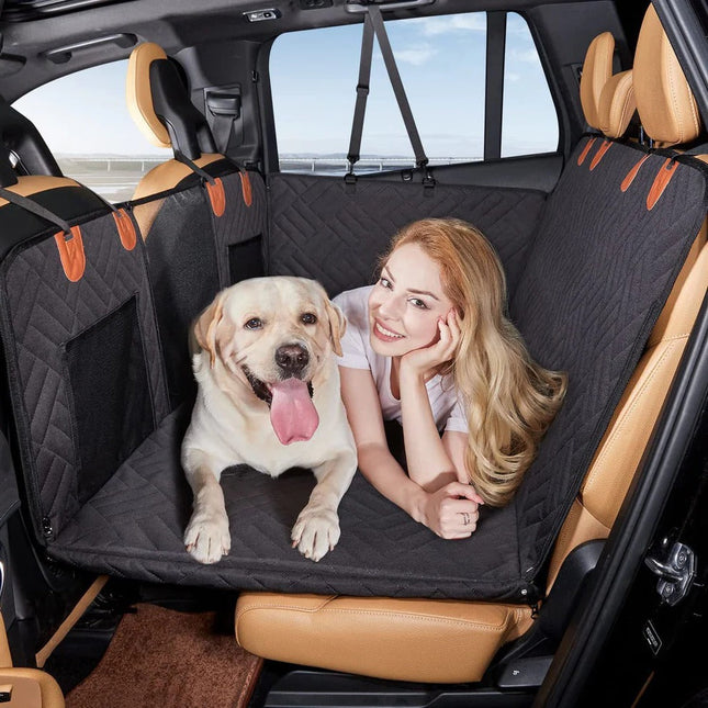 Dog Backseat Extender Hard Bottom, Car Seat Extender for Dogs with Side Walls, Waterproof Dog Car Seat Cover for SUV