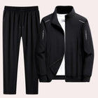 Mens Tracksuit, Two Piece Tracksuit with Stand Collar Jacket and Elasticated Cuffs, Polyester Jacket and Pants Set