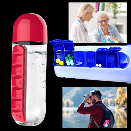 Water Bottle with Pill Holder, Portable 20 oz Water Bottle – image 7