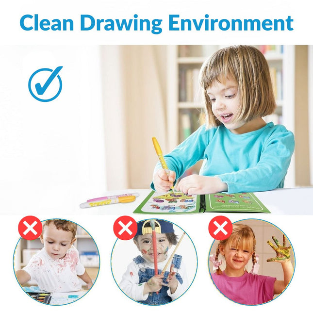 Water Drawing Book for Toddlers, Mess Free Fine Motor Skills Toy