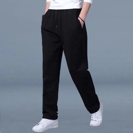 Wide Leg Sweatpants for Men, Mens Baggy Sweatpants with Drawstring, Cotton Jogging Pants, Oversized Mens Joggers