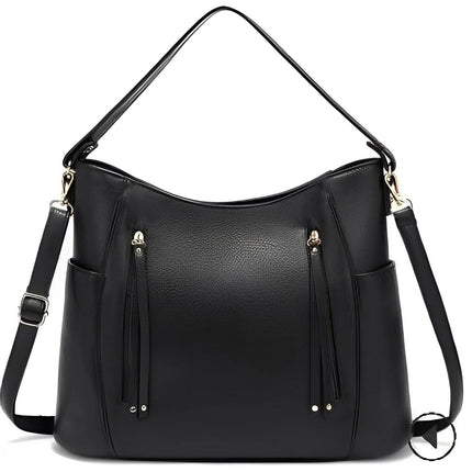 Leather Shoulder Bag for Women, Genuine Leather Handbag with Magnetic Flap – image 6