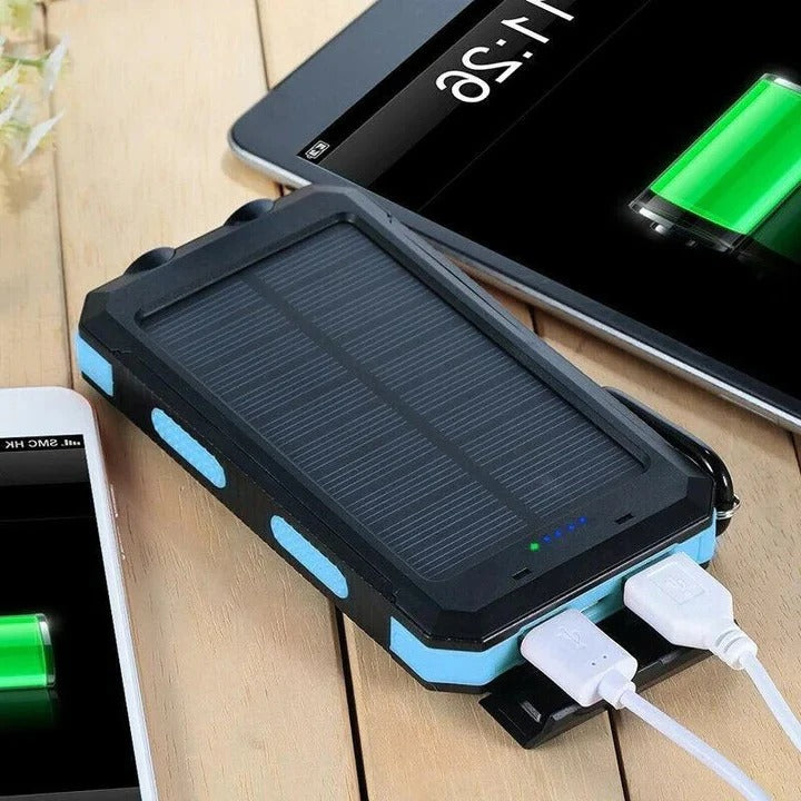 Tuzwa 30,000mAh Solar Power Bank – Portable USB Battery Charger with Solar Charging, Multiple USB Outputs & Water-Resistant Outdoor Design
