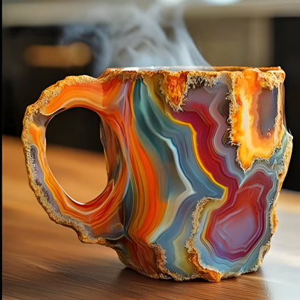 Coffee Mugs, Imitation Crystal Coffee Cup with Handle – image 14