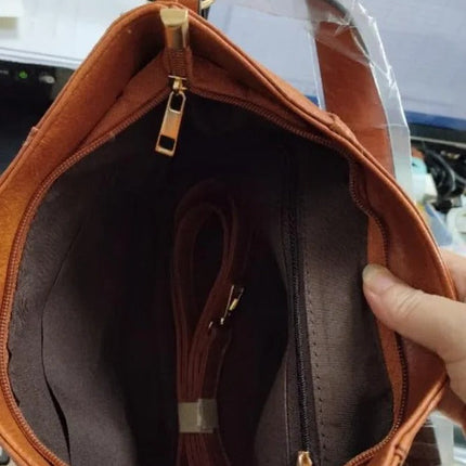 Leather Shoulder Bag for Women, Genuine Leather Handbag with Magnetic Flap – image 8