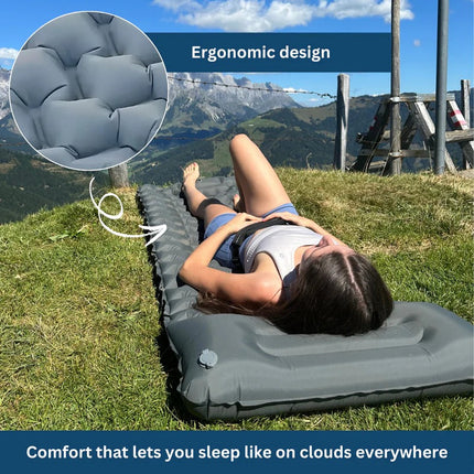 Camping Sleeping Pad with Built In Foot Pump, Compact Camping Mat – image 6