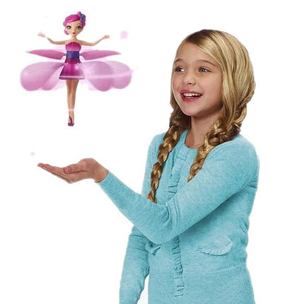 Flying Fairy Toy for Girls, Hand Controlled Flying Toy with USB Charging, Rechargeable Flying Fairy Doll