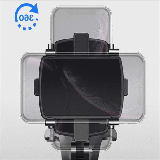Tuzwa Car Phone Holder Mount – 360° Rotating Phone Mount with 180° Angle Adjustment for Dashboard, Rearview Mirror & Sun Visor